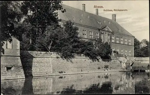 Ak Ahaus in Westfalen, Rückansicht vom Schloss