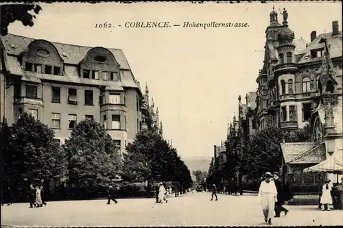 Ak Koblenz am Rhein, Hohenzollernstraße