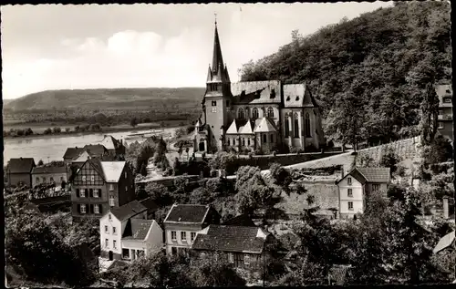 Ak Leubsdorf am Rhein, Teilansicht, Kirche