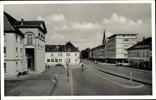 Ak Kehl am Rhein, Rathausplatz
