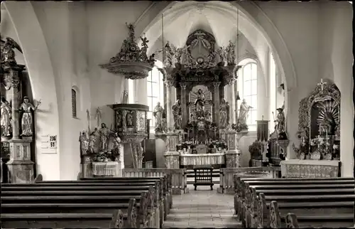 Ak Bühl Simmelsdorf Mittelfranken, Inneres der Kirche