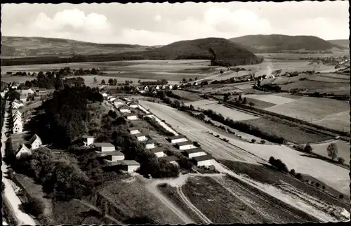 Ak Polle an der Weser, Bungalow-Park, Luftbild