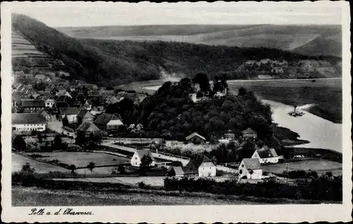 Ak Polle an der Weser, Panorama