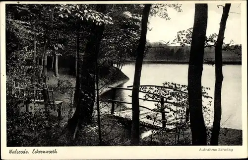 Ak Walsrode in der Lüneburger Heide, Eckernworth, Uferpartie