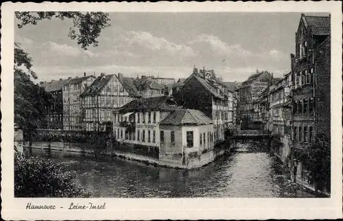 Ak Hannover in Niedersachsen, Leine-Insel