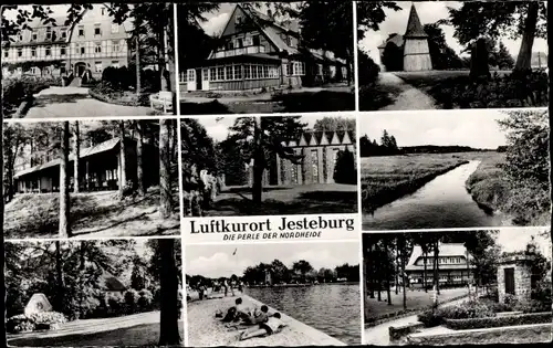 Ak Jesteburg in Niedersachsen, Freibad, Kanal