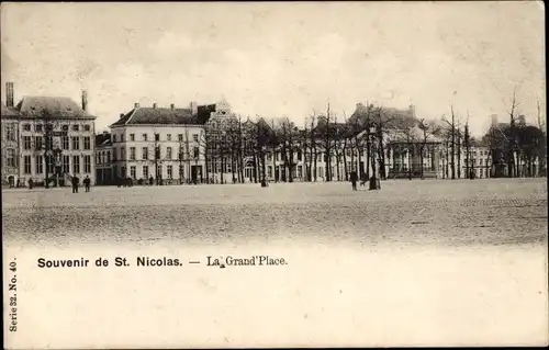 Ak St. Nicolas Sint Niklaas Waas Waes Ostflandern Belgien, La Grand'Place