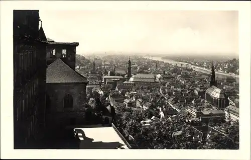 Ak Heidelberg am Neckar, Totalansicht, Schloss