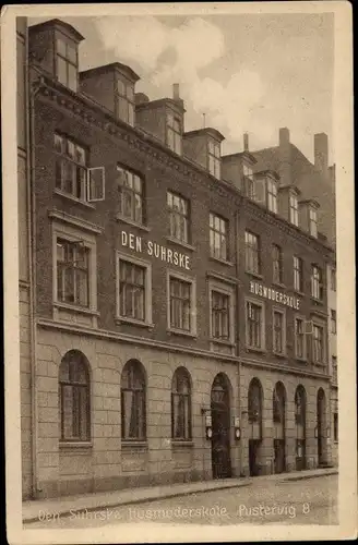 Ak København Kopenhagen Dänemark, Den Suhrske Husmoderskole, Pustervig 8