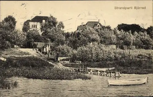 Ak Bjärred Schweden, Strand, Boot, Brücke