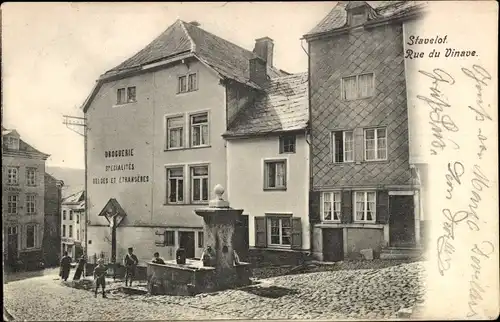 Ak Stavelot Wallonie Lüttich, Rue du Vinave, Drogerie