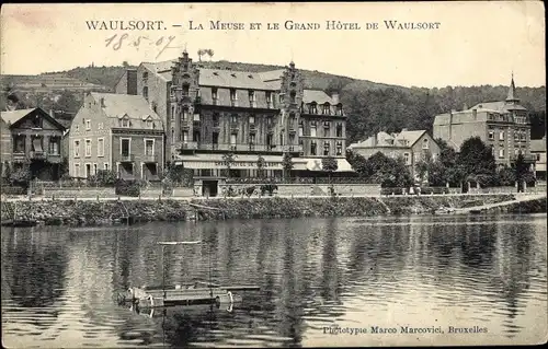 Ak Waulsort Hastière Wallonien Namur, Meuse, Grand Hotel