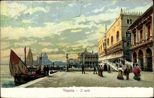 Ak Venezia Venedig Veneto, Il molo