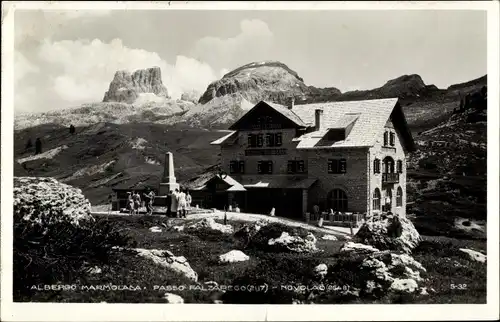 Ak Passo di Falzarego Veneto, Marmolada, Berghotel