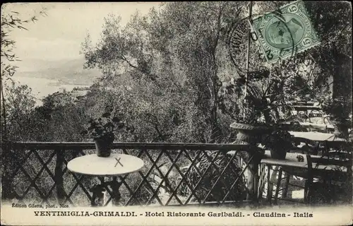 Ak Grimaldi di Ventimiglia Liguria, Hotel-Ristorante Garibaldi