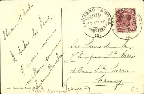 Ak Stresa Piemonte Italien, Monte Mottarone vista dal Lago