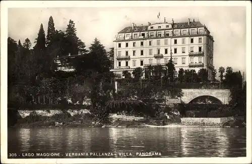Ak Lago Maggiore Piemonte, Verbania Pallanza, Villa, Panorama