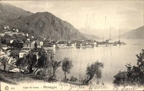 Ak Menaggio Lago di Como Lombardia, Panorama