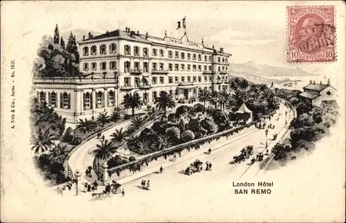 Ak San Remo Ligurien, London Hotel