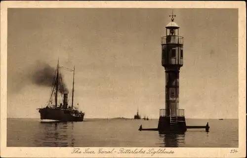 Ak Suezkanal Ägypten, Bitterlakes Leuchtturm