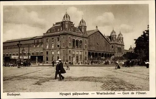 Ak Budapest in Ungarn, Westbahnhof