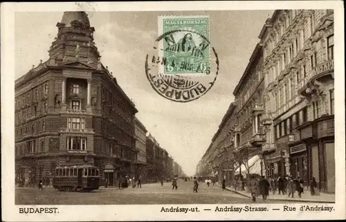 Ak Budapest in Ungarn, Andrassy-Straße