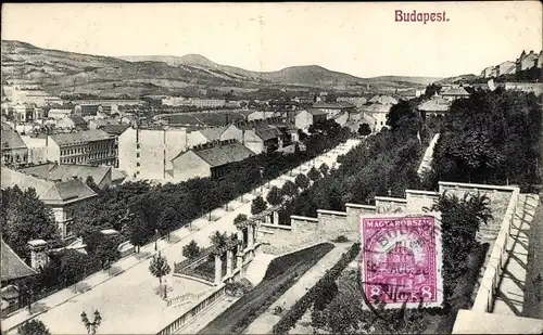 Ak Budapest in Ungarn, Totalansicht