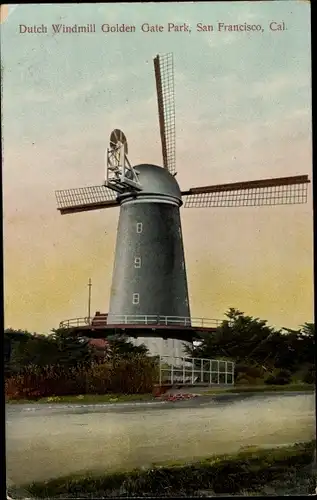 Ak San Francisco Kalifornien USA, Holländische Windmühle, Golden Gate Park