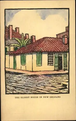 Ak New Orleans Louisiana USA, das älteste Haus in New Orleans