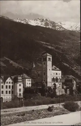 Ak Visp Visp Kanton Wallis Schweiz, Kirche und Leben