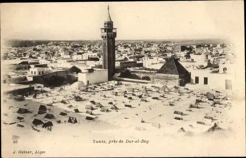 Ak Tunis, Tunesien, aufgenommen von Dar el Bey