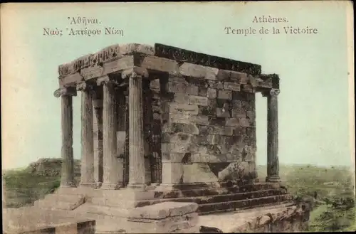 Künstler Ak Athen, Tempel der Athena Nike