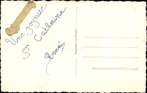 Ak Sainte Catherine, Portrait einer Frau mit Rosen