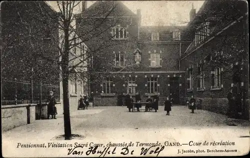 Ak Gand Gent Ostflandern, Pensionnat, Visitation Sacre Coeur, chaussee der Termonde