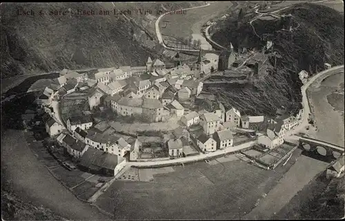 Ak Esch sur Sure Esch an der Sauer Luxemburg, Blick auf den Ort