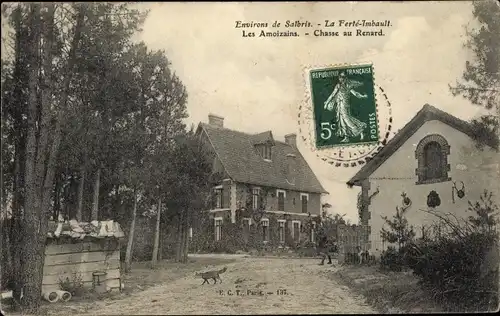 Ak Salbris Loir et Cher, La Ferte Imbault, Les Amoizains, Chasse au Renard
