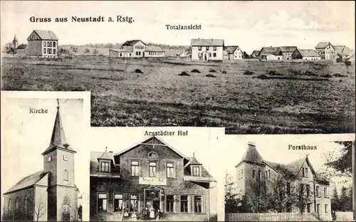 Ak Neustadt am Rennsteig Großbreitenbach in Thüringen, Gasthaus Arnstädter Hof, Forsthaus