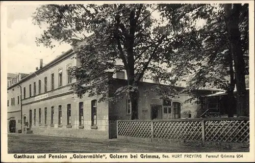 Ak Golzern Nerchau Grimma in Sachsen, Gasthaus und Pension Golzermühle