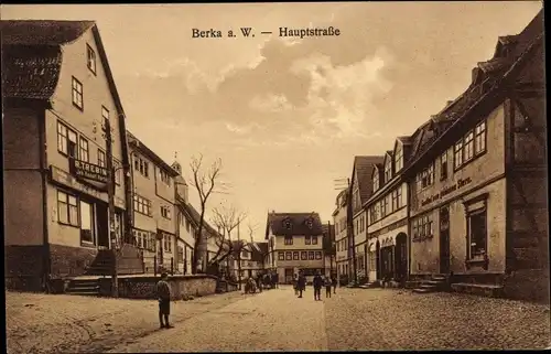 Ak Berka an der Werra, Hauptstraße, Geschäft R. Trebin