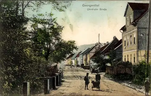 Ak Georgenthal in Thüringen, Ohrdrufer Straße, Häuser