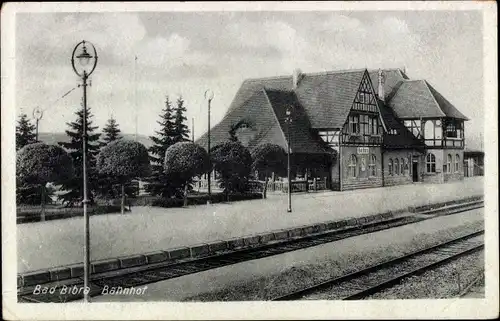 Ak Bad Bibra im Burgenlandkreis, Bahnhof Gleisseite