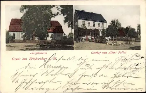 Ak Friedersdorf in der Mark, Oberförsterei, Gasthof von Albert Pallas