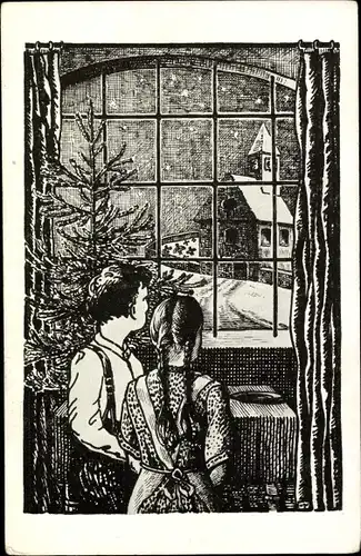 Künstler Ak Wimmer, J., Weihnacht der Waisen, Kemptner Waisenhaus Opfertag 1922/23