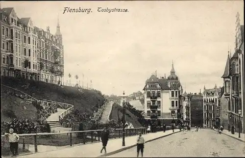 Ak Flensburg in Schleswig Holstein, Tosbystraße