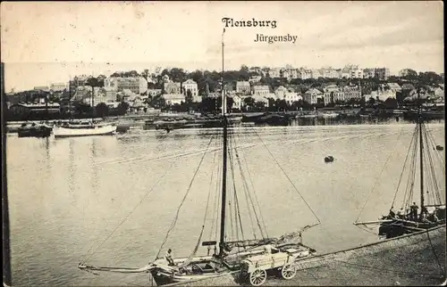 Ak Jürgensby Flensburg, Panorama