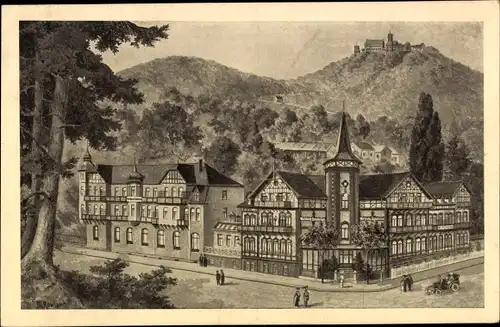 Ak Lutherstadt Eisenach in Thüringen, Wartburg-Sanatorium, Wartburg