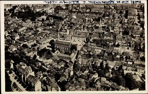 Ak Lutherstadt Eisenach in Thüringen, Fliegeraufnahme, Marktplatz