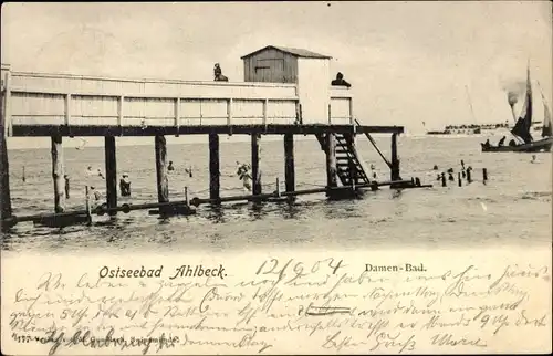 Ak Ostseebad Ahlbeck Heringsdorf auf Usedom, Damenbad
