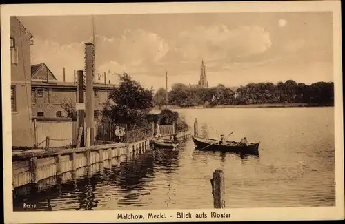 Ak Malchow in Mecklenburg, Teilansicht, Kloster