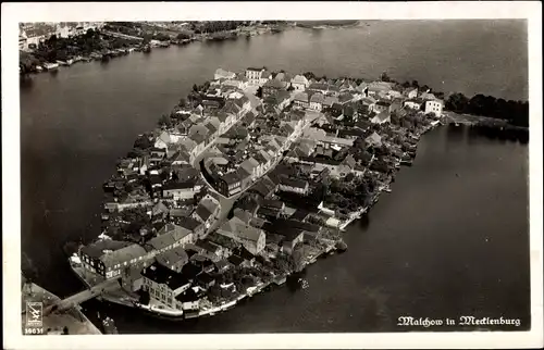 Ak Malchow in Mecklenburg, Fliegeraufnahme, Klinke 14031